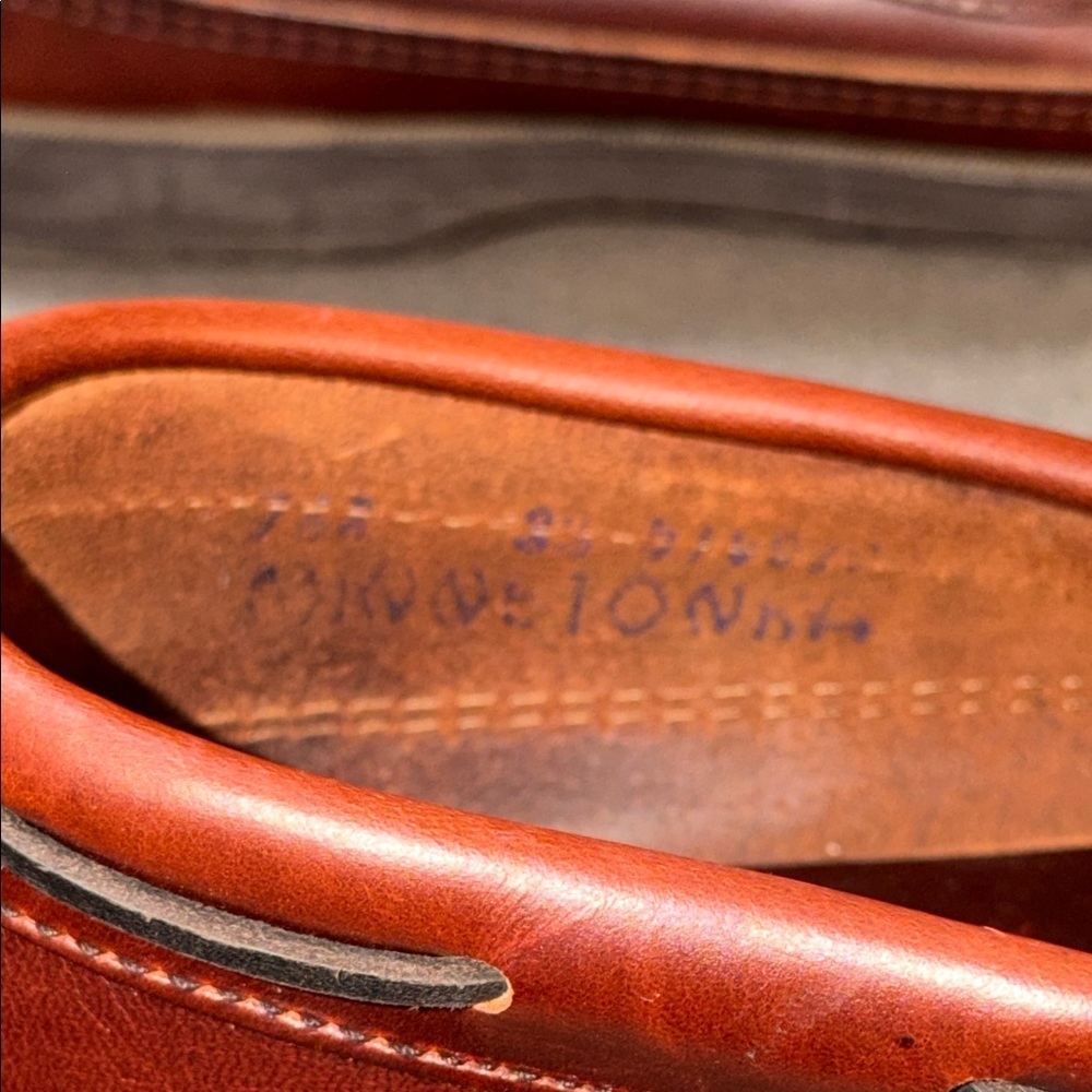 Minnetonka Driver Leather Mens 8.5 Loafers Burgundy Leather - Picture 9 of 9